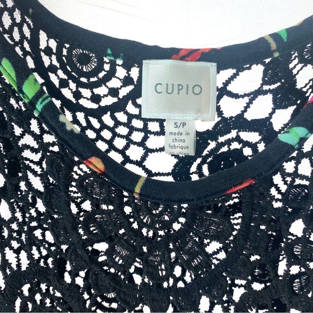 Cupio Black Floral Crochet Cold Shoulder Maxi Dress - Picture 4 of 7